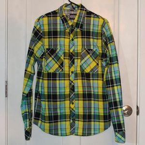 Casual Long Sleeve Checkered Button-Down Shirt